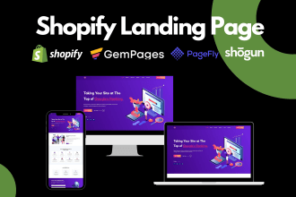 design any complex shopify landing page