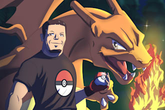illustrate you as a pokemon trainer