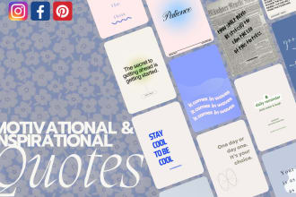 design motivational and inspirational quotes posts, reels