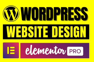 do wordpress website design and clone website with elementor pro