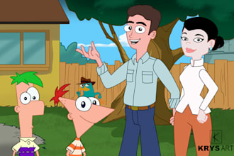 draw you as a character from phineas and ferb