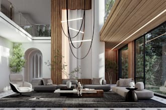 do interior design, and architectural rendering by lumion
