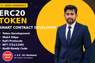 develop a secure erc20 token and custom web3 dapp