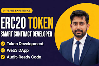 develop a secure erc20 token and custom web3 dapp
