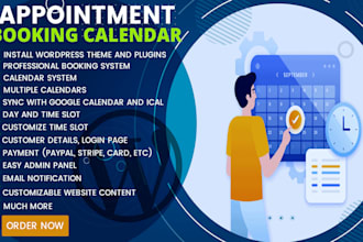create appointment calendar booking  website on wordpress