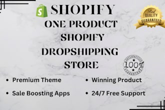 a one product shopify store, dropshipping store