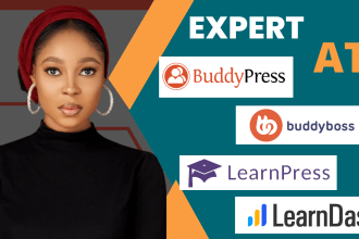 design buddypress learndash, learnpress buddyboss online course website