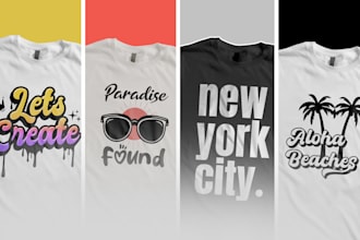 do tshirt design and custom typography t shirt design