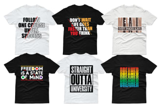trendy typography t shirt designs