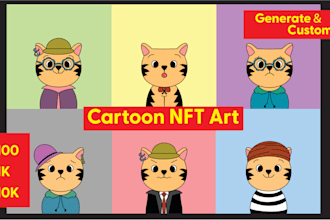 design unique, custom nft art collection upto 10k
