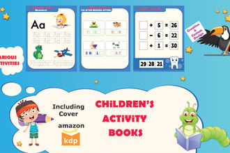 design kids coloring and activity book