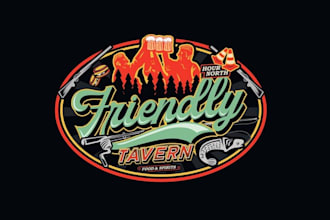 design a professional awesome tavern logo your business
