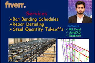 do bar bending schedules, steel quantity estimation for you