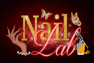 do a feminine nails cosmetics logo design