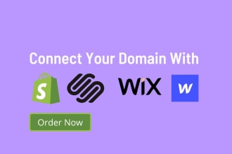 connect domain with shopify,wix,squarespace and any website
