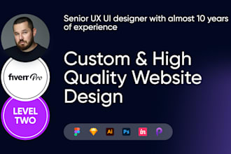 design custom, creative and high quality website UX UI