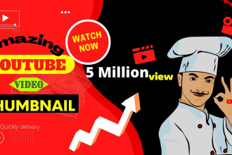 design an amazing  unique youtube video thumbnail