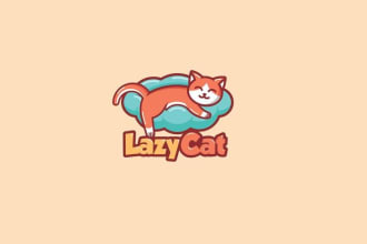give creative cat logo design with new concepts
