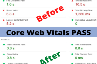 fixed core web vitals issues for wordpress speed optimization