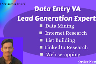 be your fastest data entry VA and lead generation expert