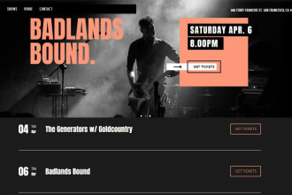 build a ticket booking website, event ticket, ticket sales website with quality