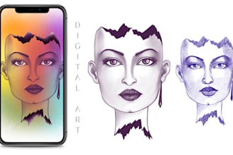 create digital artwork for you on procreate