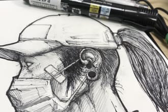 draw anything all kinds of artwok digital or ink and pencil