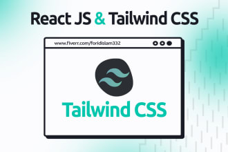 develop react js with tailwind CSS website