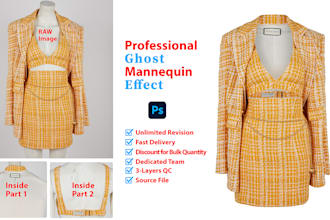 do ghost mannequin effect or neck joint in photoshop