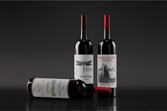 do label design for gin, vodka, beer, wine, rum and whisky