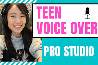 record teen voice over american female