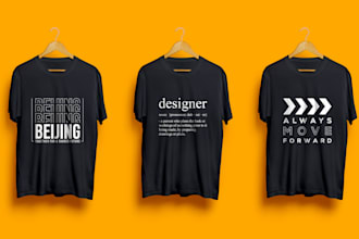 do custom and trendy minimalist typography t shirt design