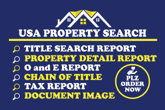search property title, chain of title, document, tax report