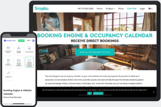 create smoobu website, vacation rental, airbnb website