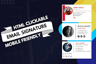 create a clickable html email signature, html email signature