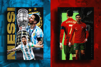 create an epic soccer or football poster and flyer