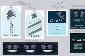 creat clothing hang tag, neck label, neck brand etc