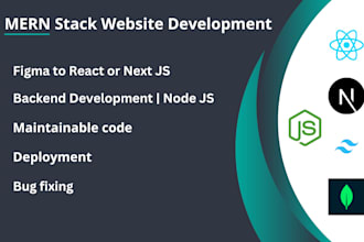 build websites with mern stack react nextjs nodejs mongodb
