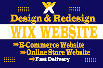 design wix ecommerce website or redesign wix online store website