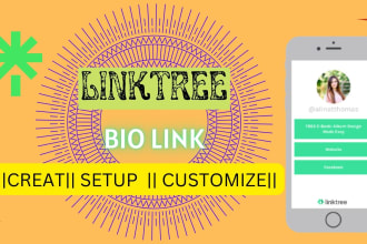 set up and customize linktree bio link for your social media