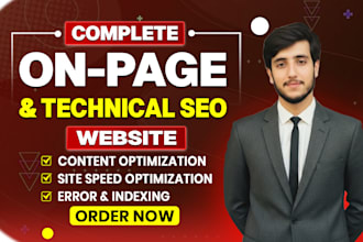 complete on page and technical SEO for your website
