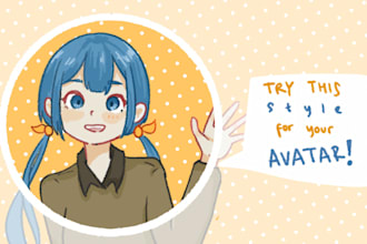 draw simple avatar for your profile picture
