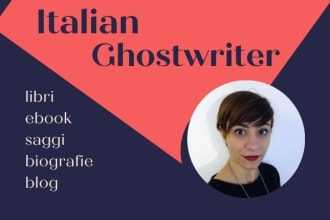 write your book or ebook in italian