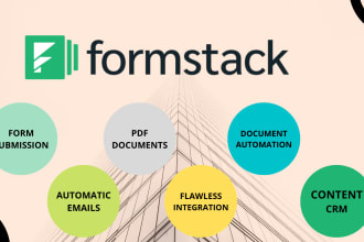 design and create formstack forms along with document merge if needed