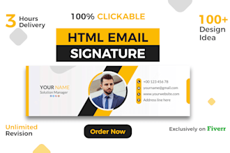 design responsive clickable html email signature for gmail