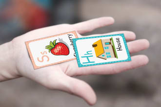 design creative printable montessori flashcards for children