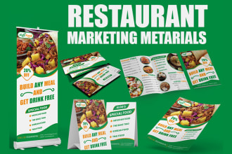 design restaurant print marketing material designs