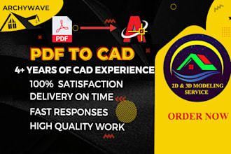 draw, redraw floor plan and convert pdf to autocad, dwg