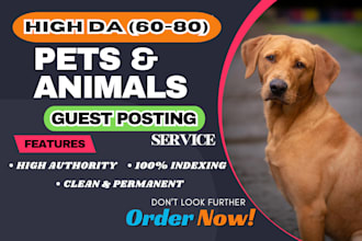 do guest post on pure pets and animals blogs with dofollow backlinks