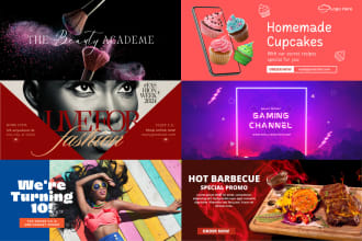 design outstanding facebook banner, youtube creative banner